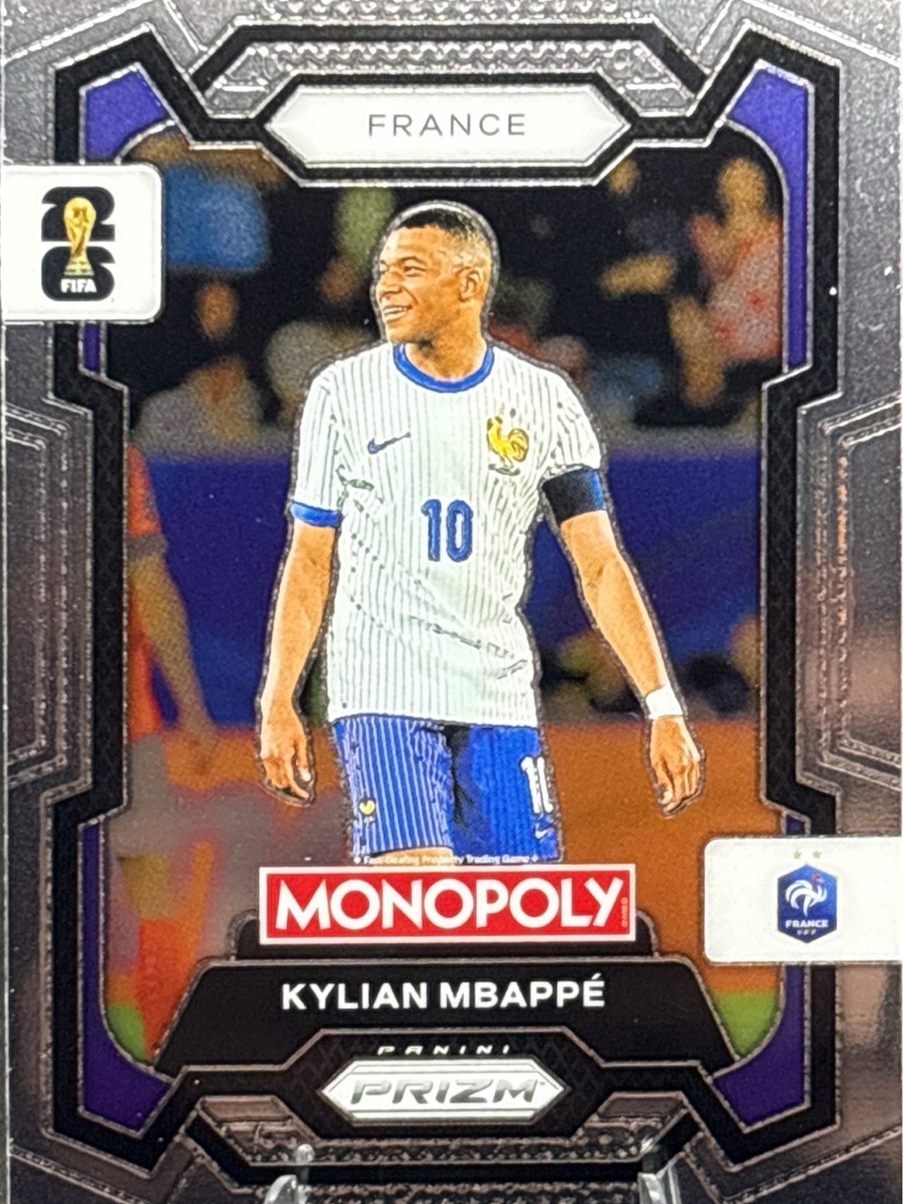 Panini Prizm Monopoly Kylian Mbappé Soccer Trading Card